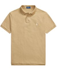 Polo Ralph Lauren - Pique-Knit Logo-Embroidered Polo Shirt - Lyst