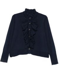 Psophia - Ruffled-Trim Cardigan - Lyst