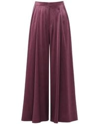 Danamé - Pleated Satin Palazzo Pants - Lyst
