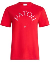 Patou - T-Shirt Met Logo - Lyst