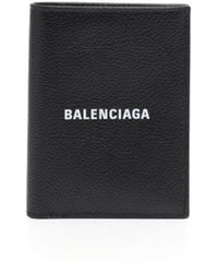 Balenciaga - Logo-print Detail Foldover Wallet - Lyst