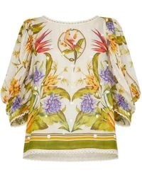 FARM Rio - Tropical-Print Blouse - Lyst