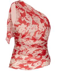 Victoria Beckham - One-Shoulder Draped Blouse - Lyst