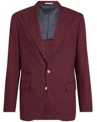 Brunello Cucinelli - Blazer With Metal Buttons - Lyst