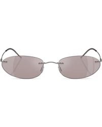 Giorgio Armani - Rimless Oval-Frame Sunglasses - Lyst