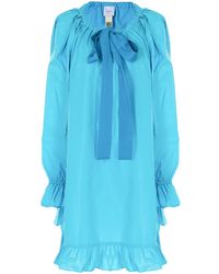 Patou Midi-jurk Met Strikdetail - Blauw