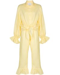 Sleeper Rumba Linen Lounge Suit - Yellow