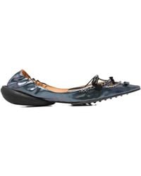 13 09 SR - Milky Embellished Pointed-Toe Ballet Flats - Lyst