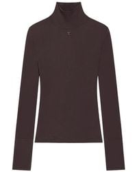 Courreges - Logo-Patch Roll-Neck Top - Lyst