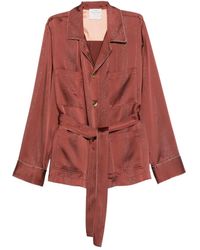 forte_forte - Pinstripe Satin Pajama Jacket - Lyst
