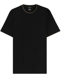 BOSS - T-Shirt Ajusté À Bords Contrastants - Lyst