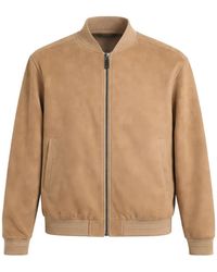 Pal Zileri - Leather Bomber Jacket - Lyst