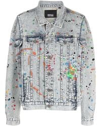 Mostly Heard Rarely Seen - Paint-Embroidered Denim Jacket - Lyst