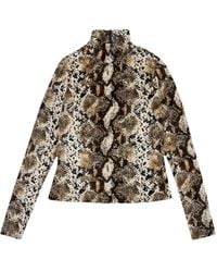 CALLIPYGIAN - Snake-Print Turtleneck Sweater - Lyst