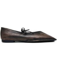 Alohas - Bow-Detail Square-Toe Ballet Flats - Lyst