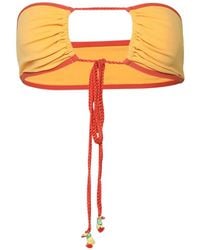 Christopher Esber - Cusa Ruched Bandeau Bikini Top - Lyst