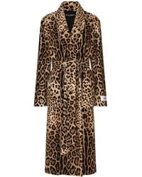Dolce & Gabbana - X Kim – Manteau en coton a motif leopard - Lyst