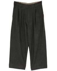 Ziggy Chen - Pantalon Plissé À Carreaux - Lyst