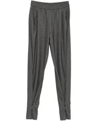 ANDAMANE - Buttoned-Cuff Elasticated-Waist Trousers - Lyst
