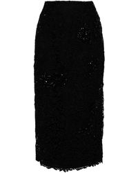 Carolina Herrera - Lace-detailing Pencil Skirt - Lyst