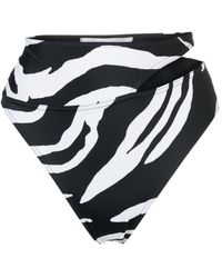Stella McCartney - Zebra-print Cut-out Bikini Bottoms - Lyst