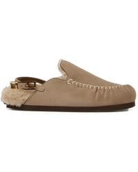 Fabiana Filippi - Shearling-Lined Whipstitch-Trim Loafers - Lyst