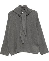 IVORY PARIS - Emily Scarf-Detail Sweater - Lyst