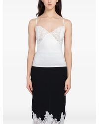 Beaufille - Papillon Cami Lace-Trim Top - Lyst