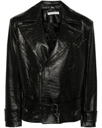 Alessandra Rich - Jacket With Crocodile Effect - Lyst