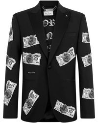 Philipp Plein - Strass-Embellished Dollars Blazer - Lyst