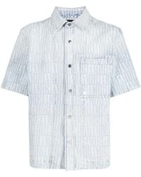 Amiri - Jacquard-Logo Denim Shirt - Lyst