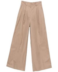Balenciaga - Cotton High-Waisted Trousers - Lyst
