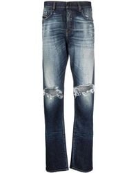 DIESEL - Viker Distressed-Effect Straight Leg Jeans - Lyst