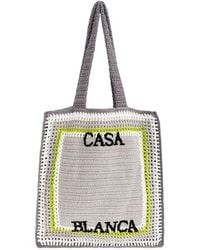 CASABLANCA - Logo Crocheted Tote Bag - Lyst