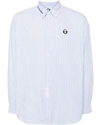 Aape By A Bathing Ape - Logo-Patch Striped Shirt - Lyst