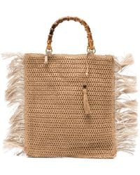 La Milanesa - Large Zahra Fringed Tote Bag - Lyst
