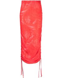 CANNARI CONCEPT - Falda de cintura alta con detalle fruncido - Lyst