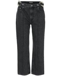 JW Anderson - Gerade Cropped-Jeans Mit Kettendetail - Lyst