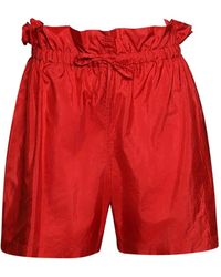 Jil Sander - Ruffled Drawstring Shorts - Lyst