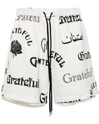 Children of the discordance - Text-print Cotton Track Shorts - Lyst