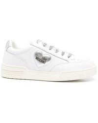 Love Moschino - Heart-Appliqué Sneakers - Lyst