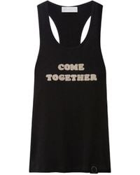 Stella McCartney - Come Together Lettering Ribbed Tank Top - Lyst