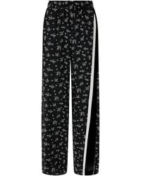 Pinko - フローラル サイドストライプ パンツ - Lyst