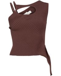 Feng Chen Wang - Cut-Out Knitted Top - Lyst