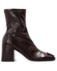 Courreges - Bottines Réédition En Cuir À Plaque Logo - Lyst