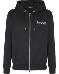 Balmain - Zip-Up Hoodie - Lyst