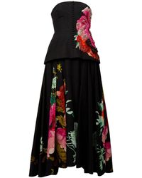 Erdem - Floral-print Strapless Midi Dress - Lyst