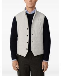 Hackett - Knit-Back Quilted-Front Hybrid Gilet - Lyst