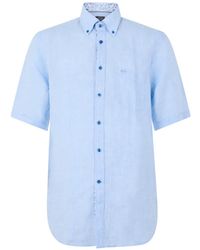 Paul & Shark - Linen Short-Sleeve Shirt - Lyst