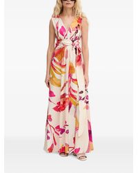 Lola Casademunt - Floral-Print Maxi Tie-Waist Dress - Lyst